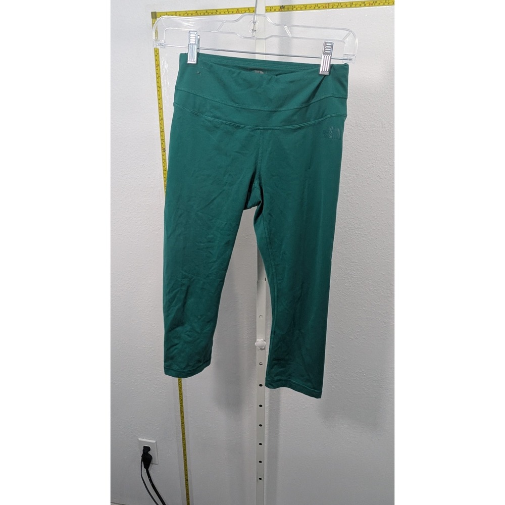 The North Face FlashDry Cropped Leggings Teal Green Womens Small Athletic Capris